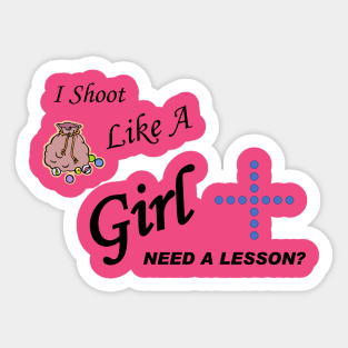 Marbles - Shoot like a Girl Sticker